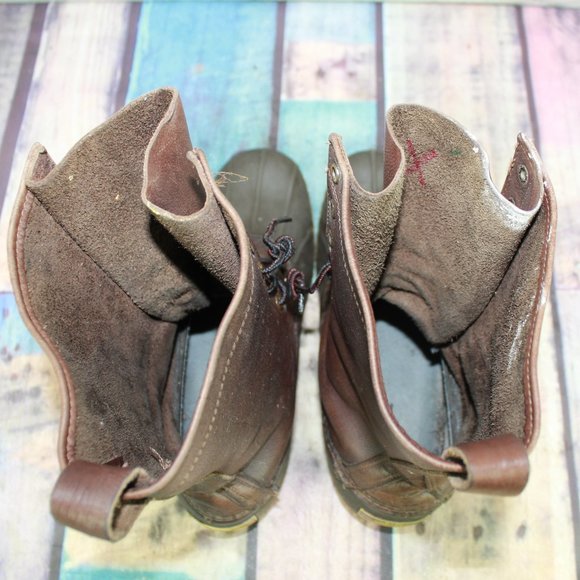 LL Bean Brown Leather Unlined Mid-Calf Hunting Duck Bean Boot Size 11 M - Picture 6 of 9